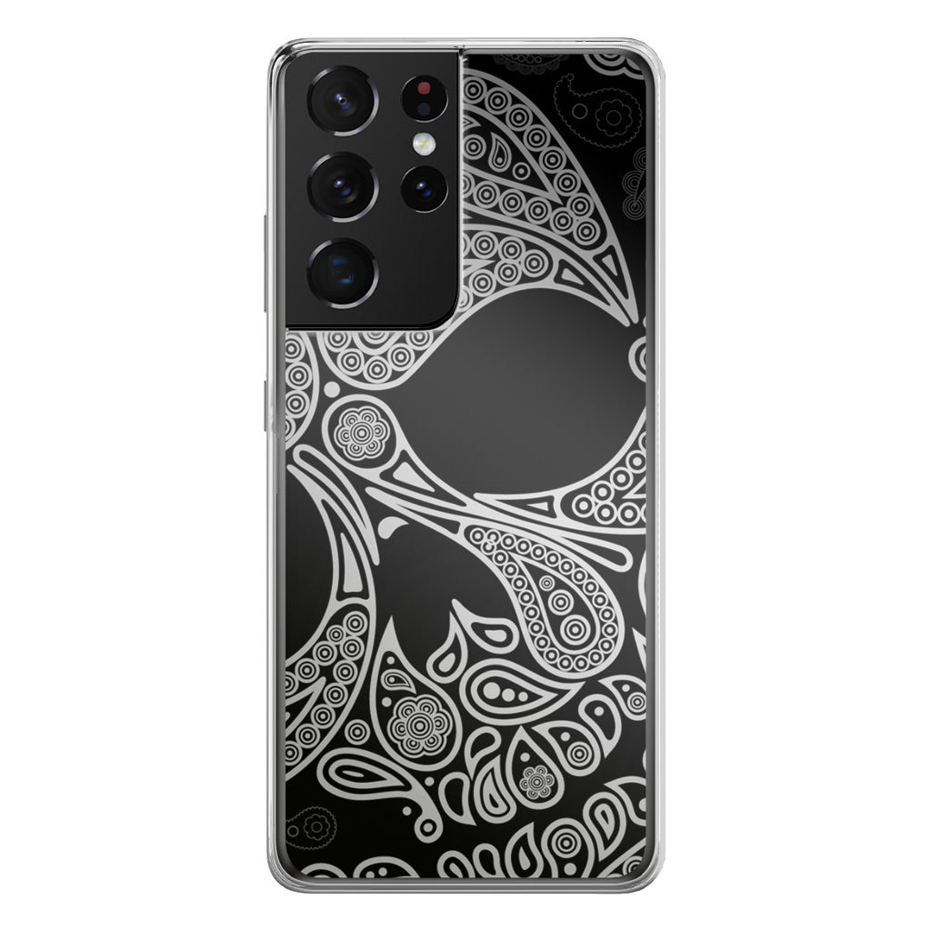 Black Skull Galaxy S21 Ultra Case