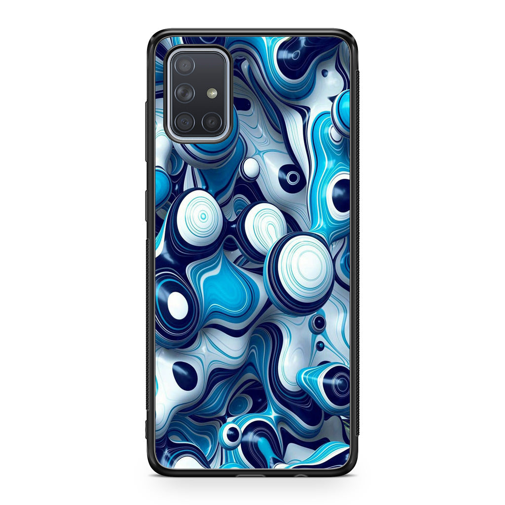 Abstract Art All Blue Galaxy A51 / A71 Case