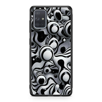 Abstract Art Black White Galaxy A51 / A71 Case