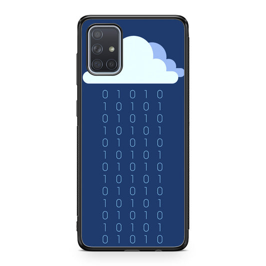 Abstract Binary Minimalist Galaxy A51 / A71 Case