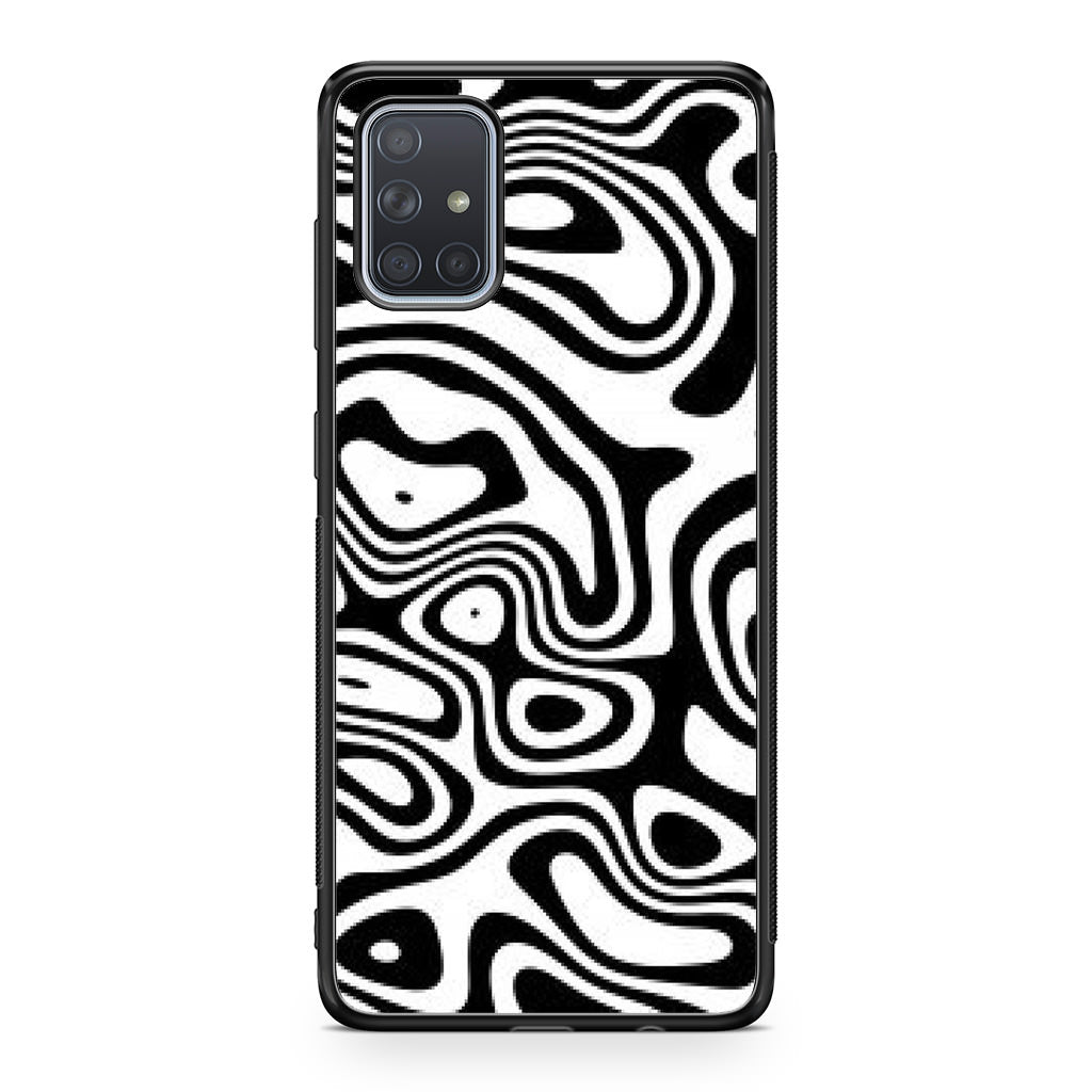Abstract Black and White Background Galaxy A51 / A71 Case