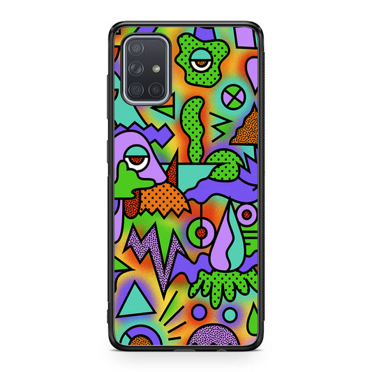 Abstract Colorful Doodle Art Galaxy A51 / A71 Case