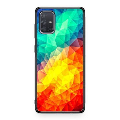 Abstract Multicolor Cubism Painting Galaxy A51 / A71 Case