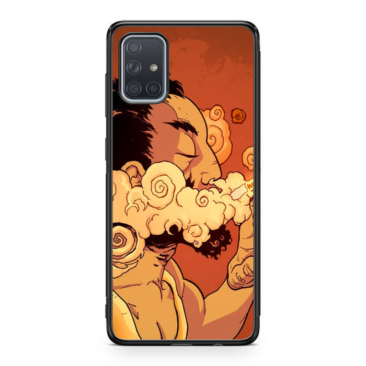 Artistic Psychedelic Smoke Galaxy A51 / A71 Case