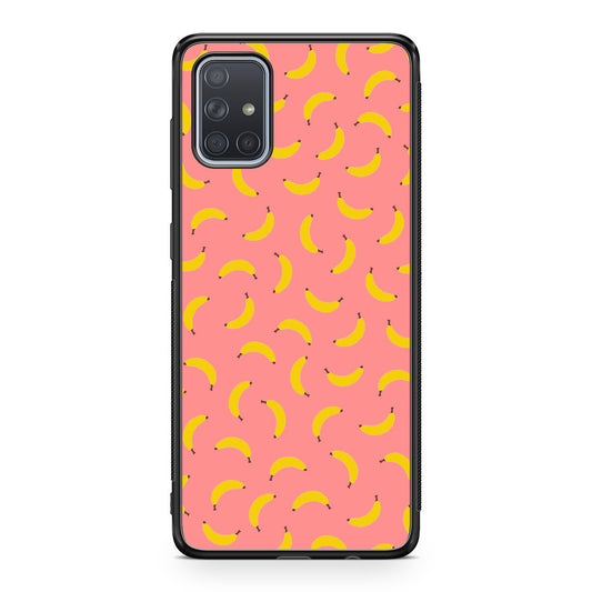 Bananas Fruit Pattern Pink Galaxy A51 / A71 Case