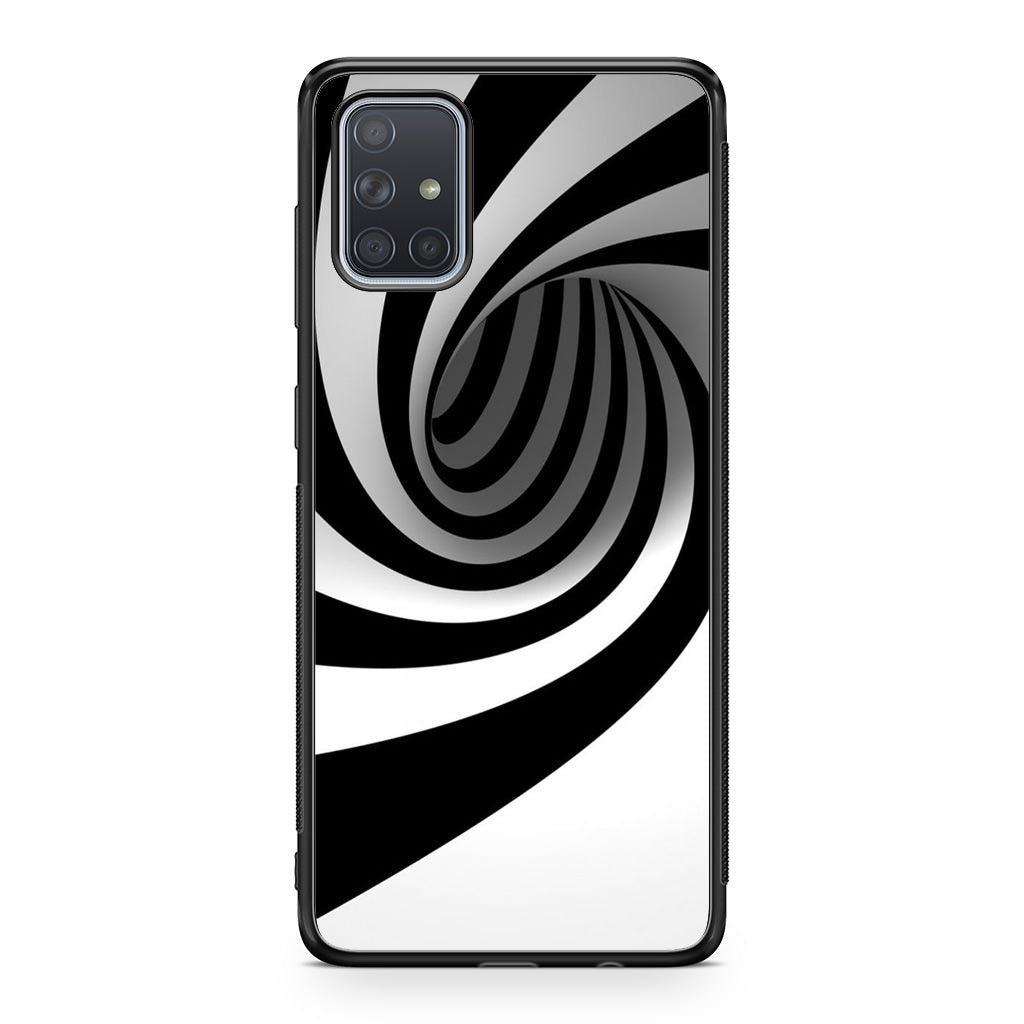 Black and White Twist Galaxy A51 / A71 Case