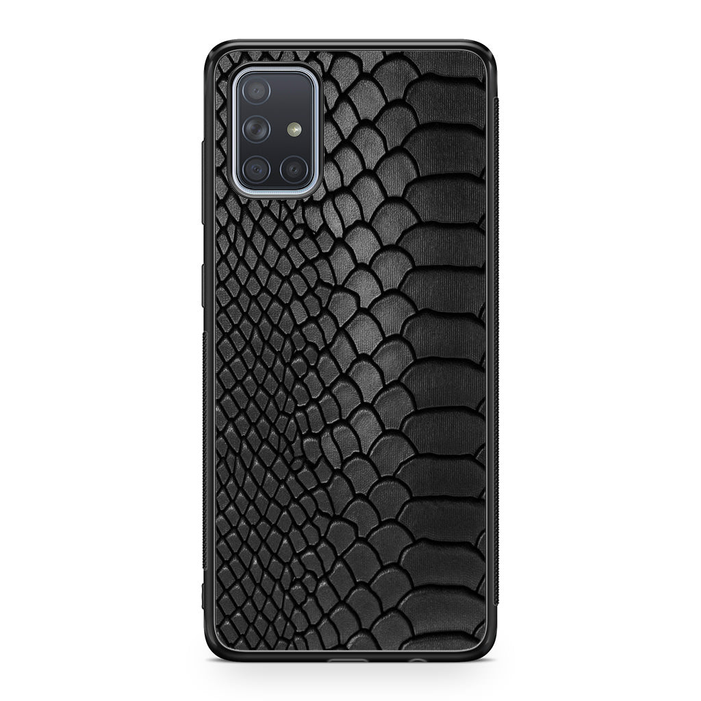 Black Snake Skin Texture Galaxy A51 / A71 Case