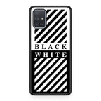 Black White Stripes Galaxy A51 / A71 Case