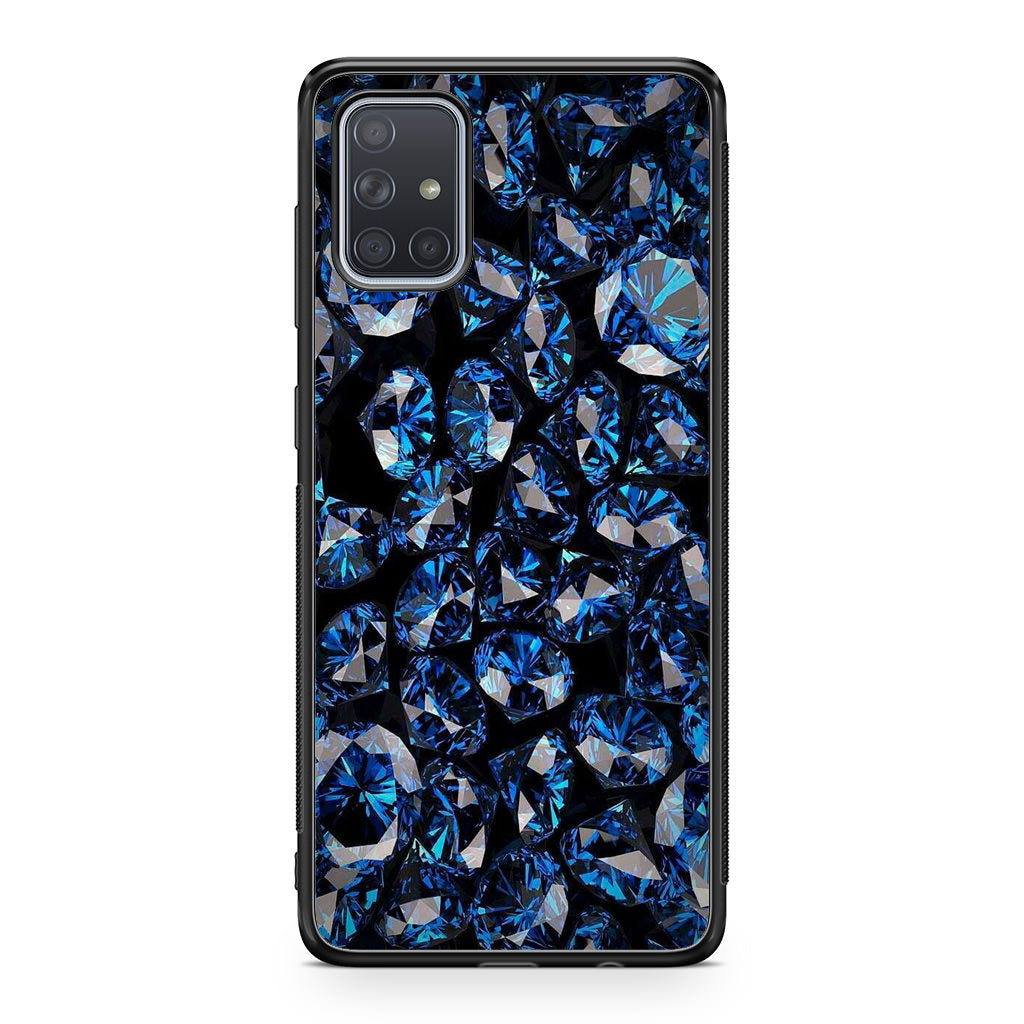 Blue Diamonds Pattern Galaxy A51 / A71 Case