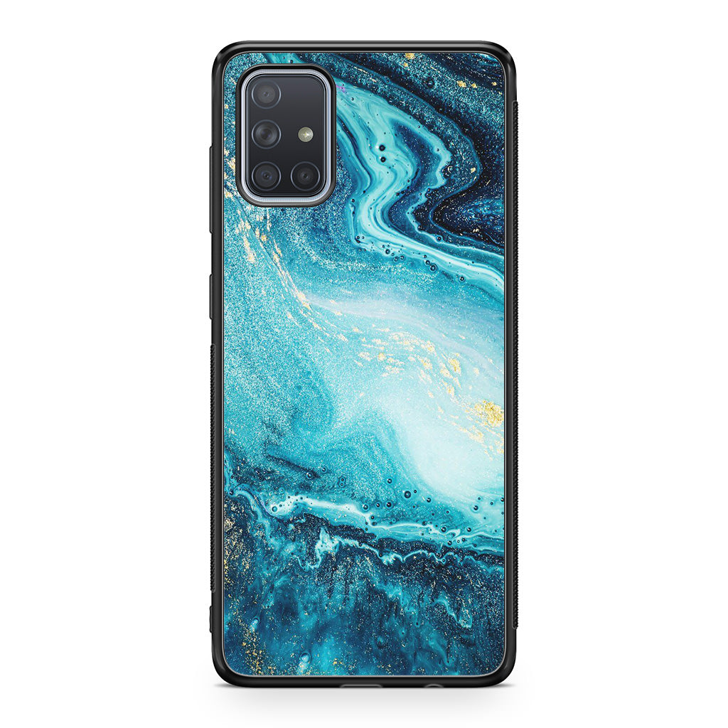 Blue Water Glitter Galaxy A51 / A71 Case