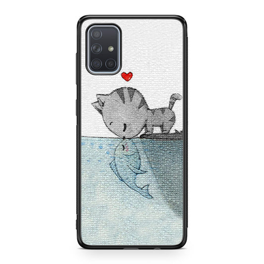 Cat Fish Kisses Galaxy A51 / A71 Case
