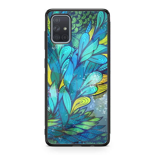 Colorful Art in Blue Galaxy A51 / A71 Case