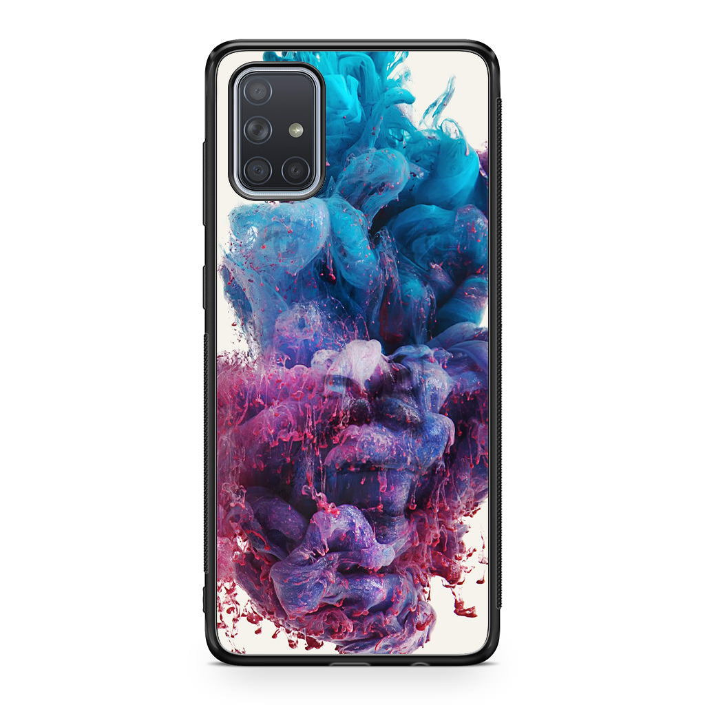 Colorful Dust Art on White Galaxy A51 / A71 Case