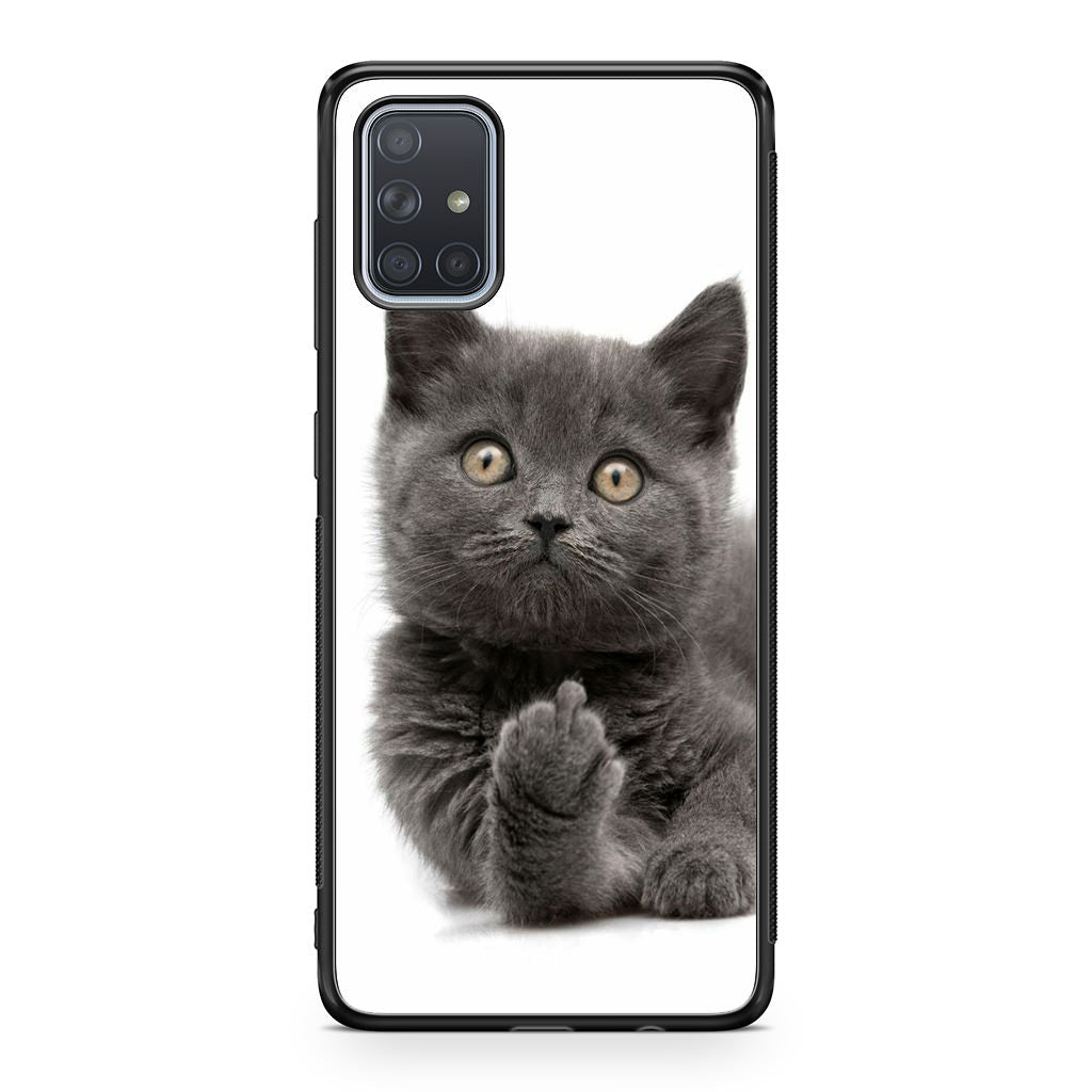 Finger British Shorthair Cat Galaxy A51 / A71 Case