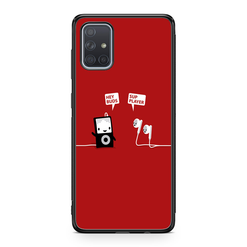 Funny Music Headphones Player Buds Galaxy A51 / A71 Case
