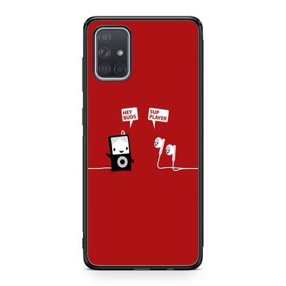 Funny Music Headphones Player Buds Galaxy A51 / A71 Case
