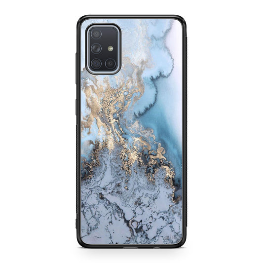 Golden Azure Marble Galaxy A51 / A71 Case