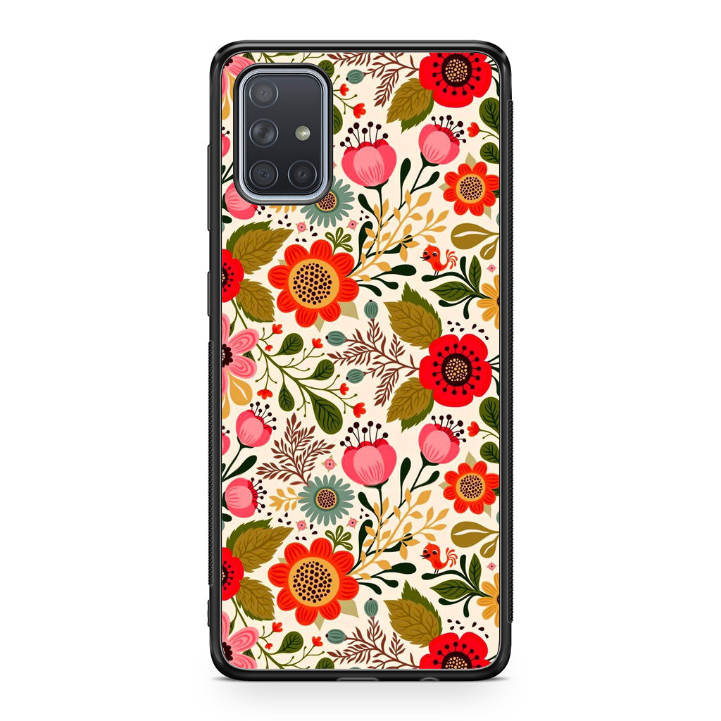 Hello Spring Pattern Galaxy A51 / A71 Case