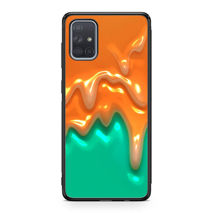 Orange Paint Dripping Galaxy A51 / A71 Case