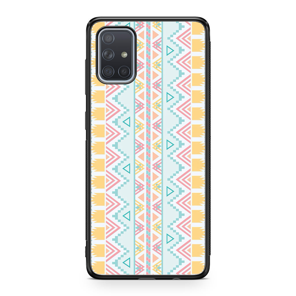 Peach Aztec Pattern Galaxy A51 / A71 Case