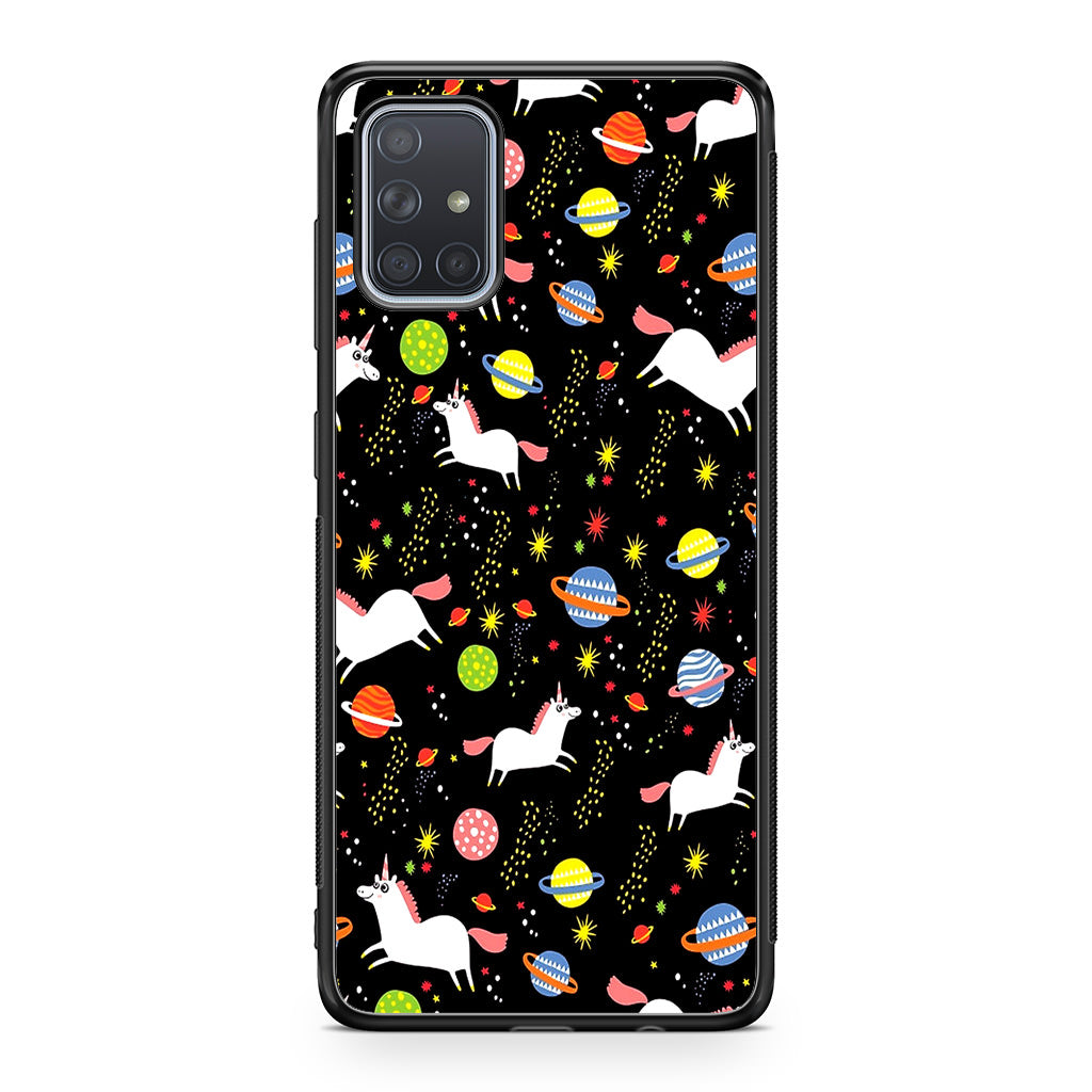 Space Unicorn Pattern Galaxy A51 / A71 Case