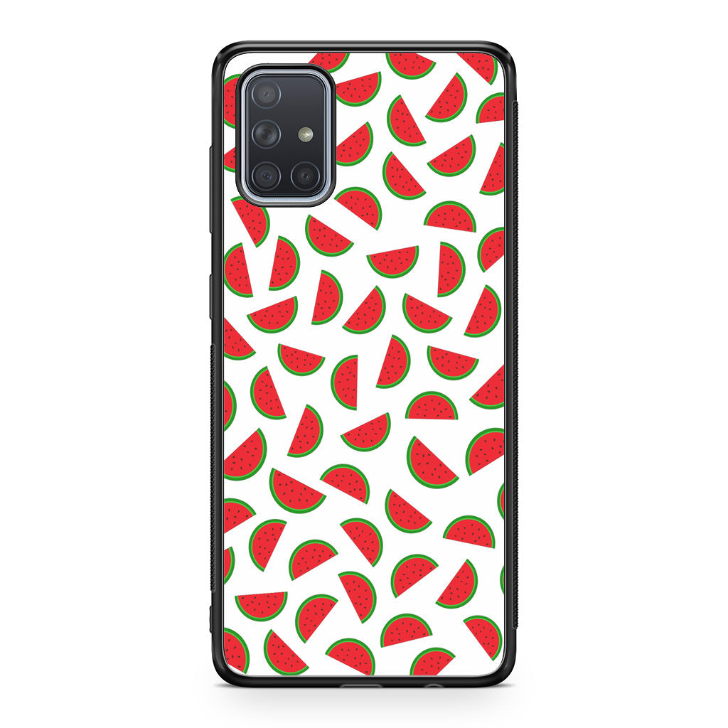 Watermelon Fruit Pattern White Galaxy A51 / A71 Case