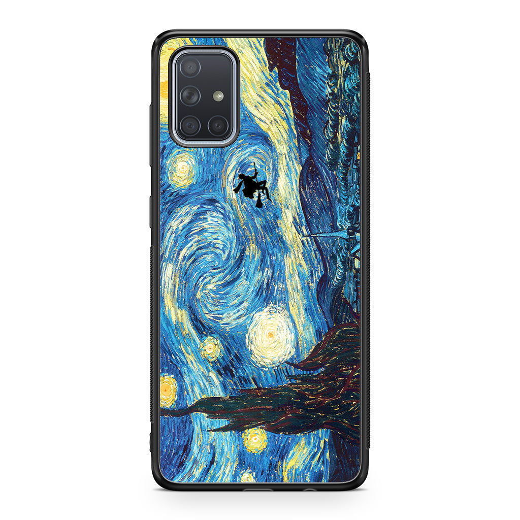 Witch on The Starry Night Sky Galaxy A51 / A71 Case