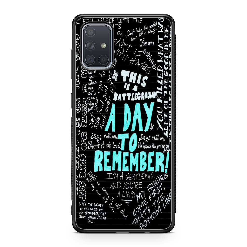 A Day To Remember Quote Galaxy A51 / A71 Case