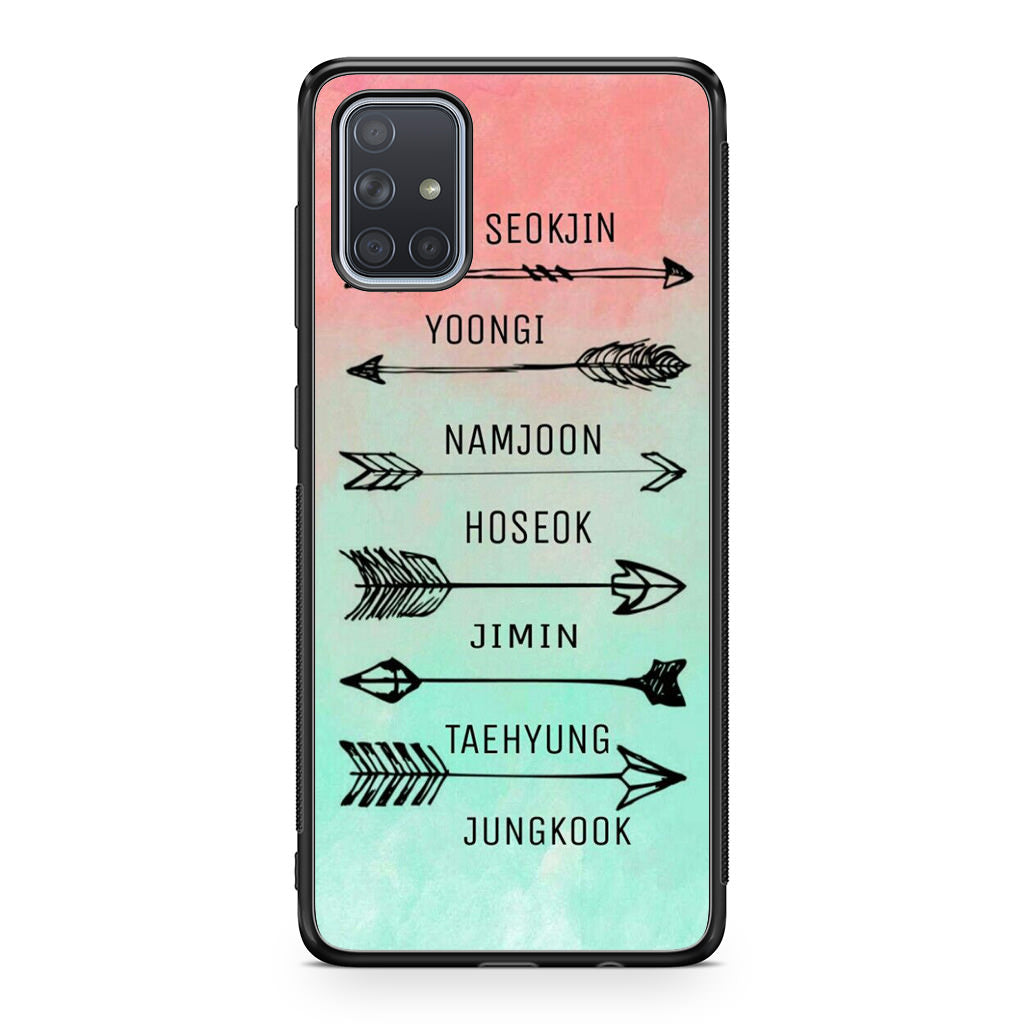 BTS Members Name Galaxy A51 / A71 Case