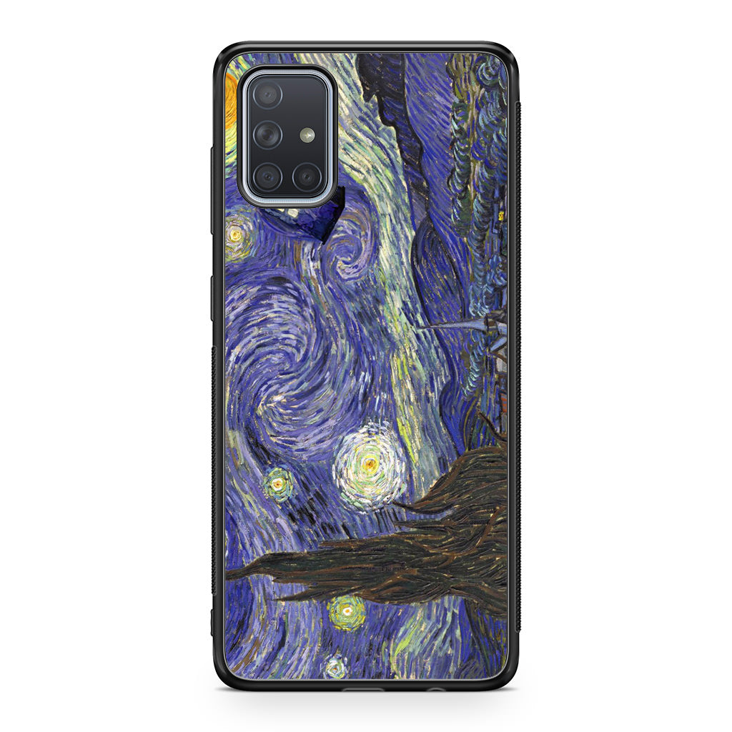 Dr Who Tardis In Van Gogh Starry Night Galaxy A51 / A71 Case