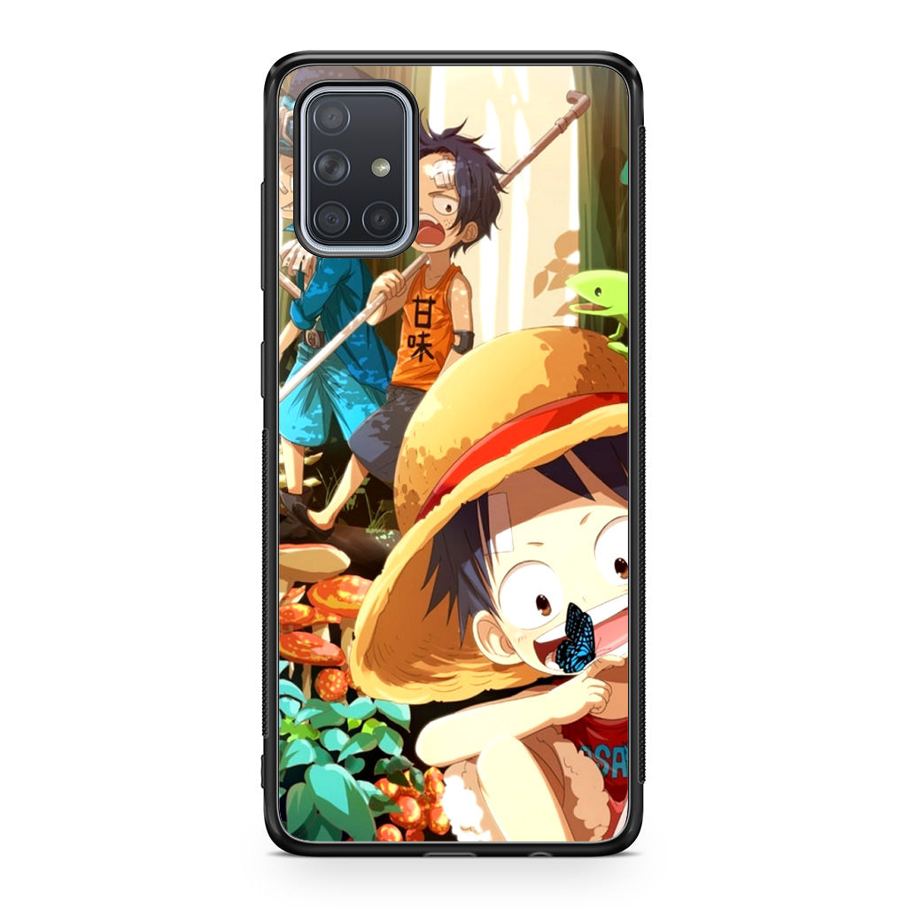 One Piece Little Sabo Ace Luffy Cute Galaxy A51 / A71 Case