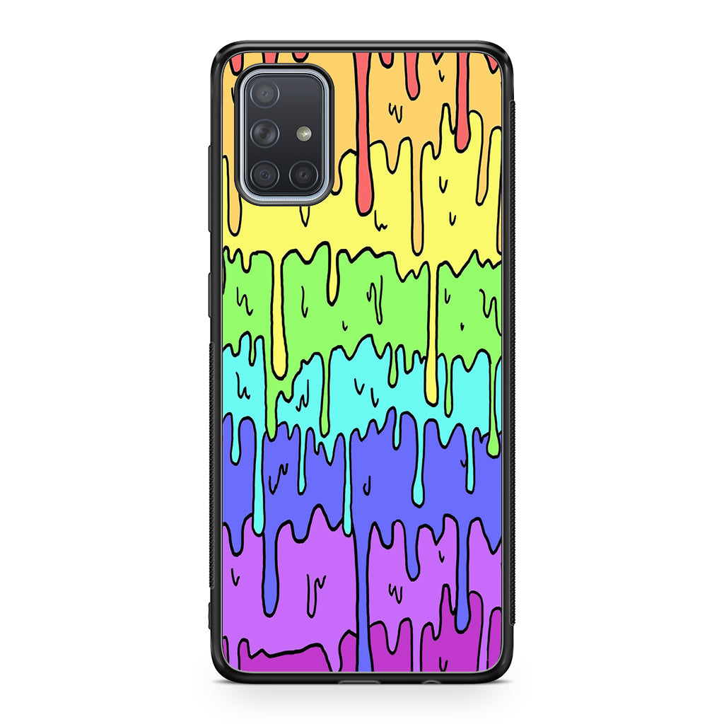 Pastel Kawaii Melting Rainbow Galaxy A51 / A71 Case