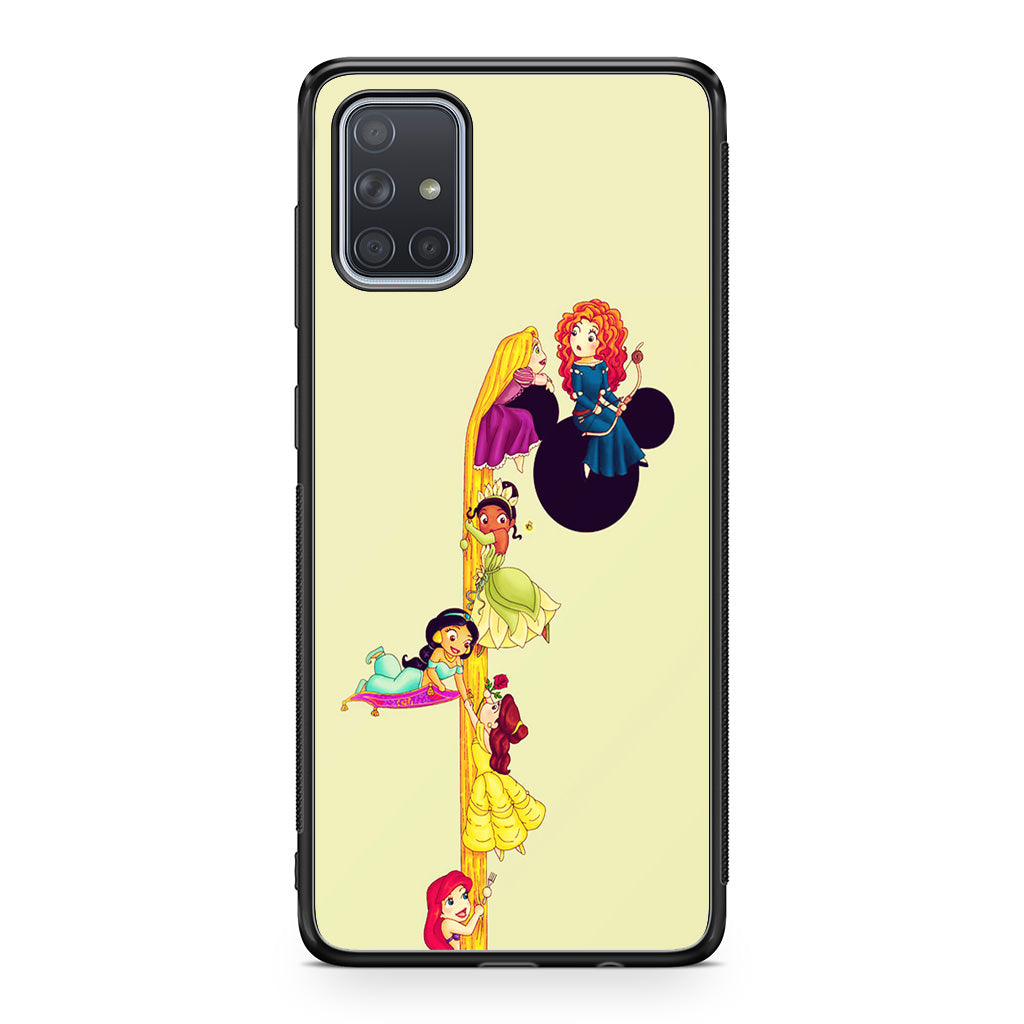Princesses Climbing Rapunzel's Hair Galaxy A51 / A71 Case