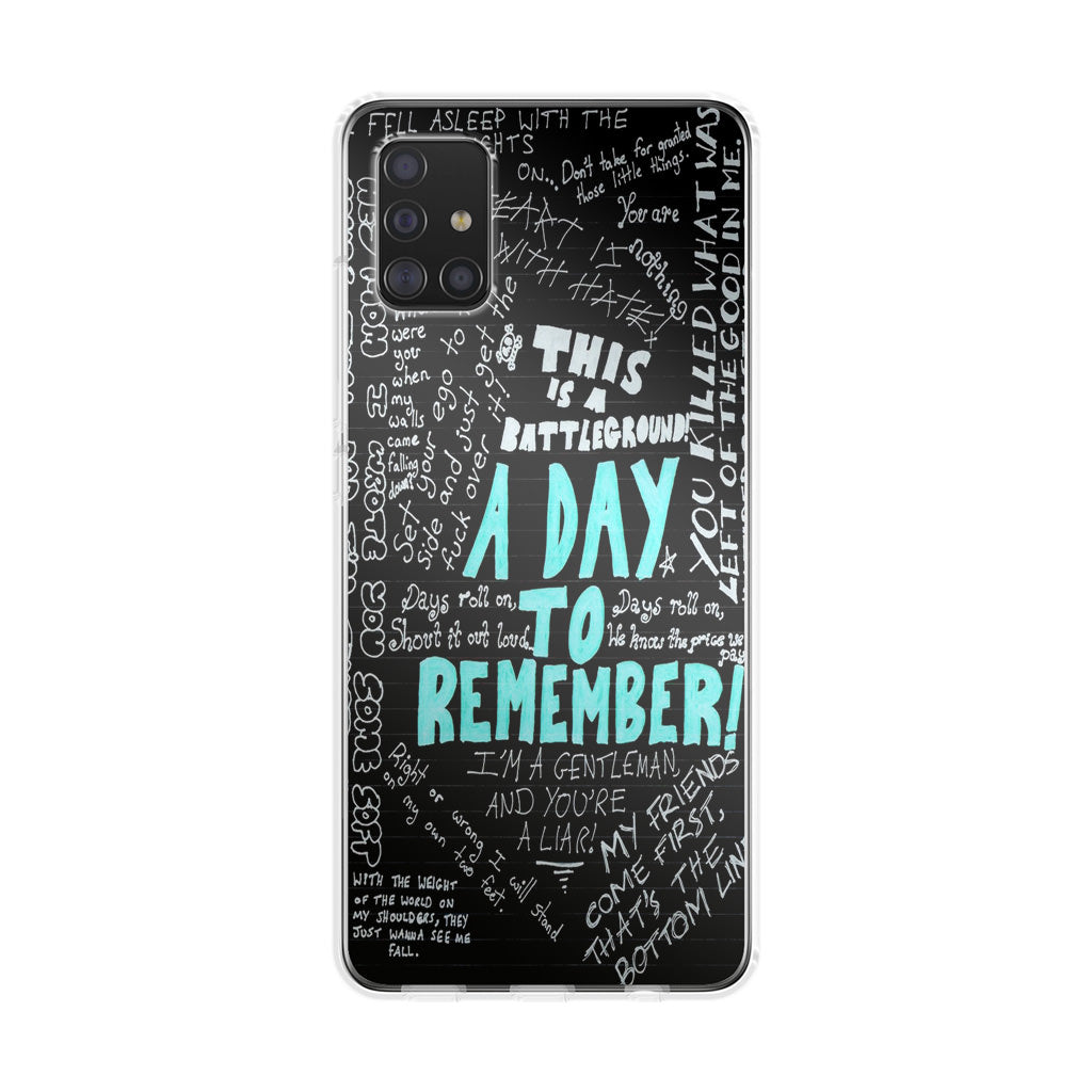 A Day To Remember Quote Galaxy A51 / A71 Case
