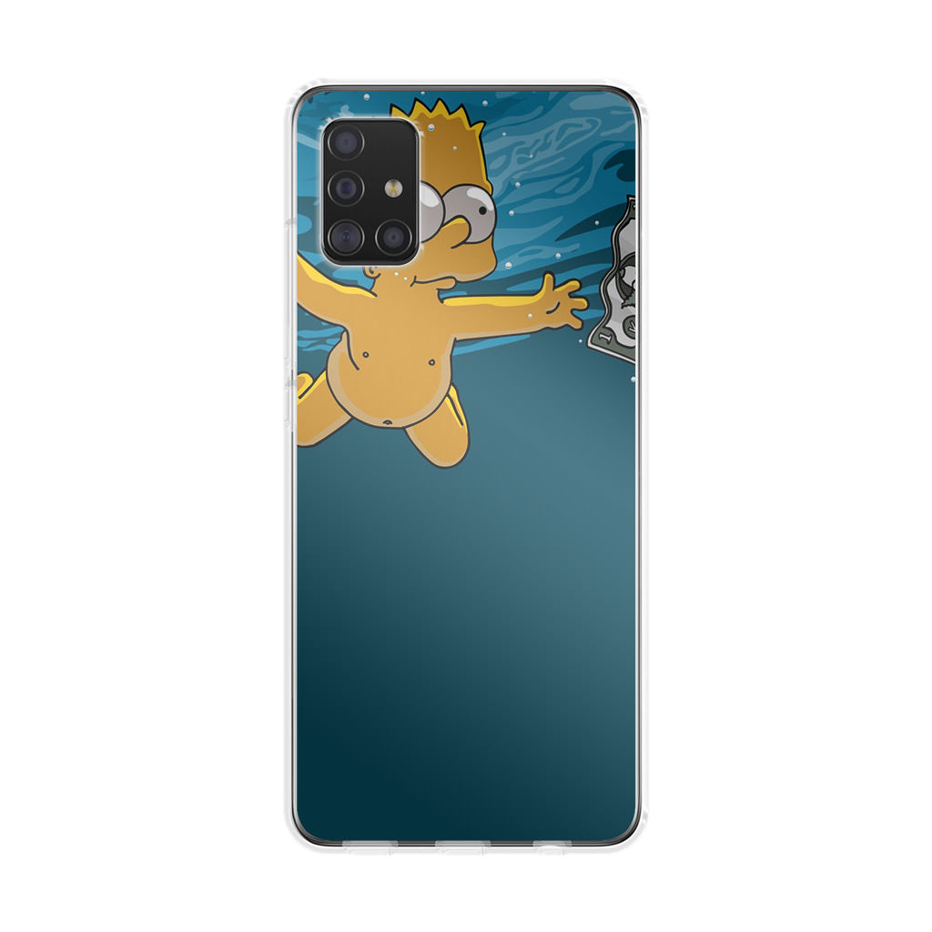 Bart Swimming For Money Galaxy A51 / A71 Case