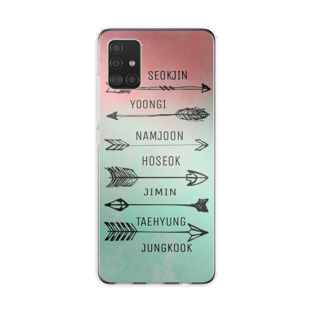 BTS Members Name Galaxy A51 / A71 Case