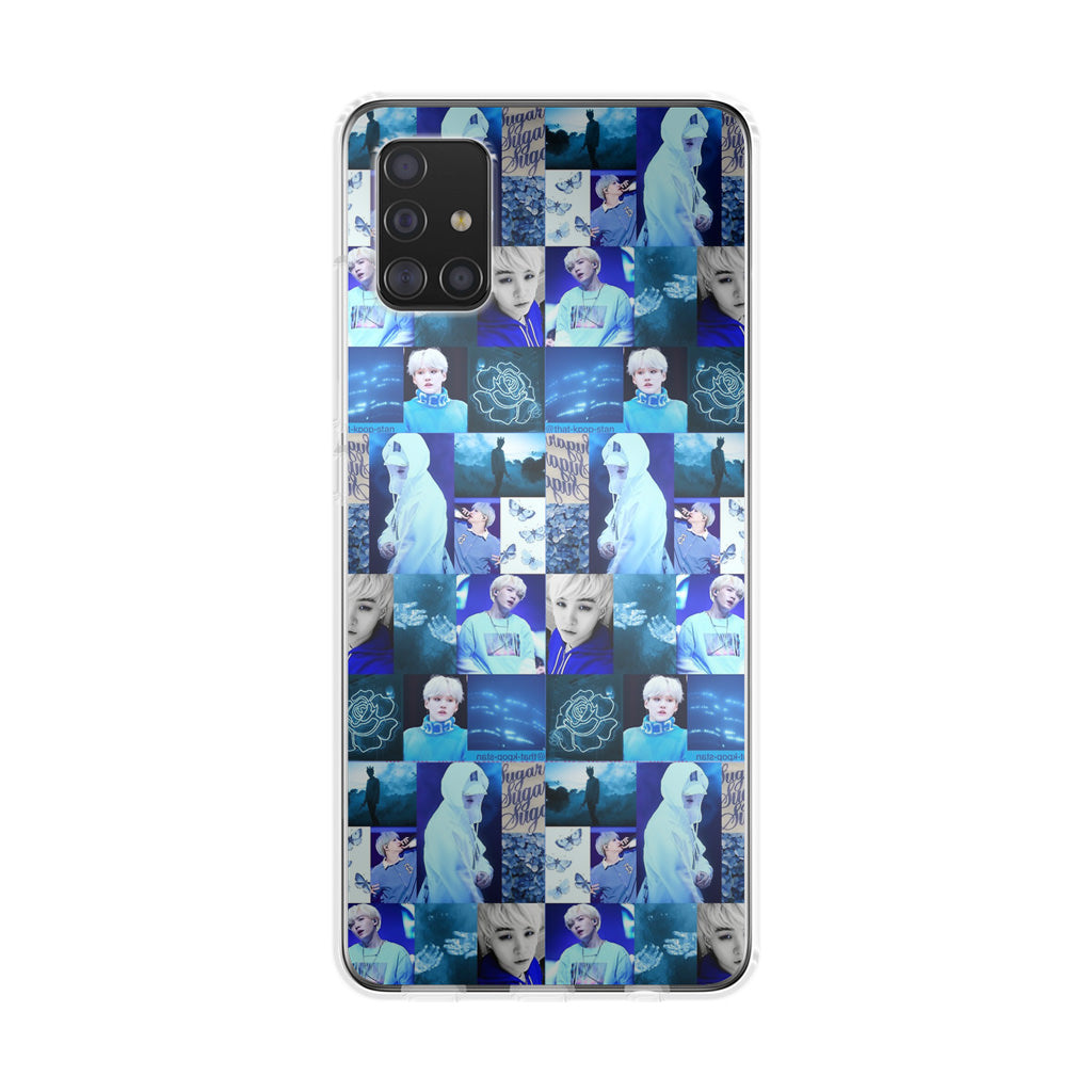 BTS Suga Blue Aesthetic Collage Galaxy A51 / A71 Case