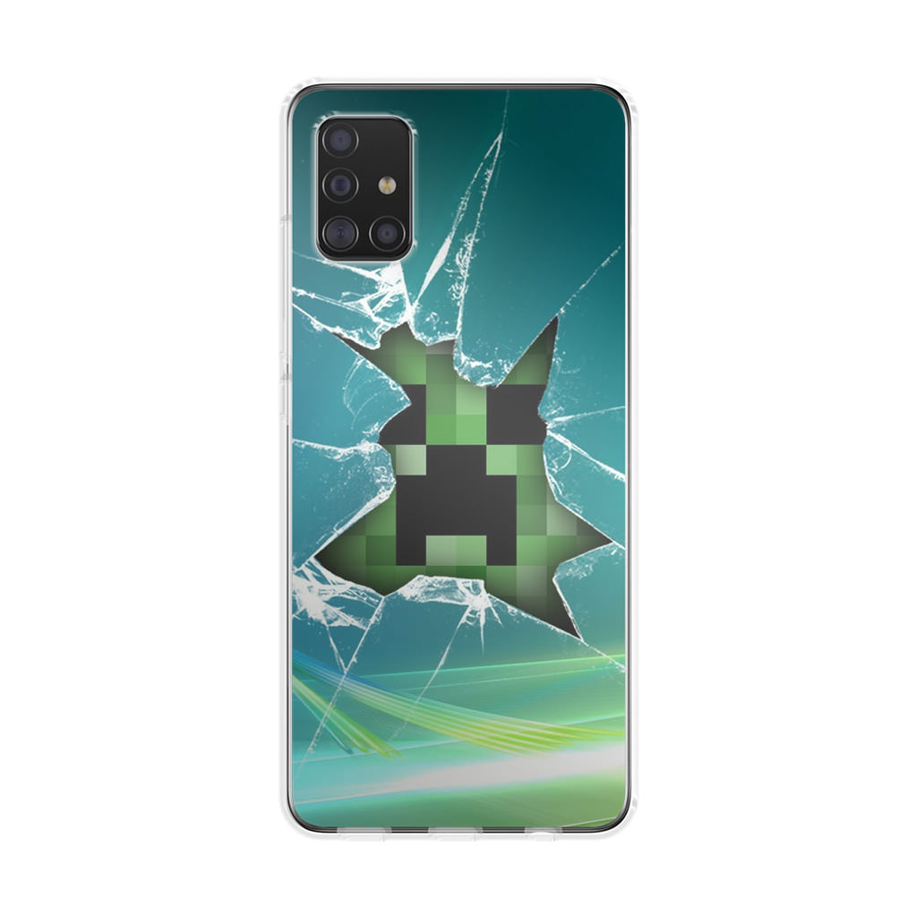Creeper Glass Broken Green Galaxy A51 / A71 Case