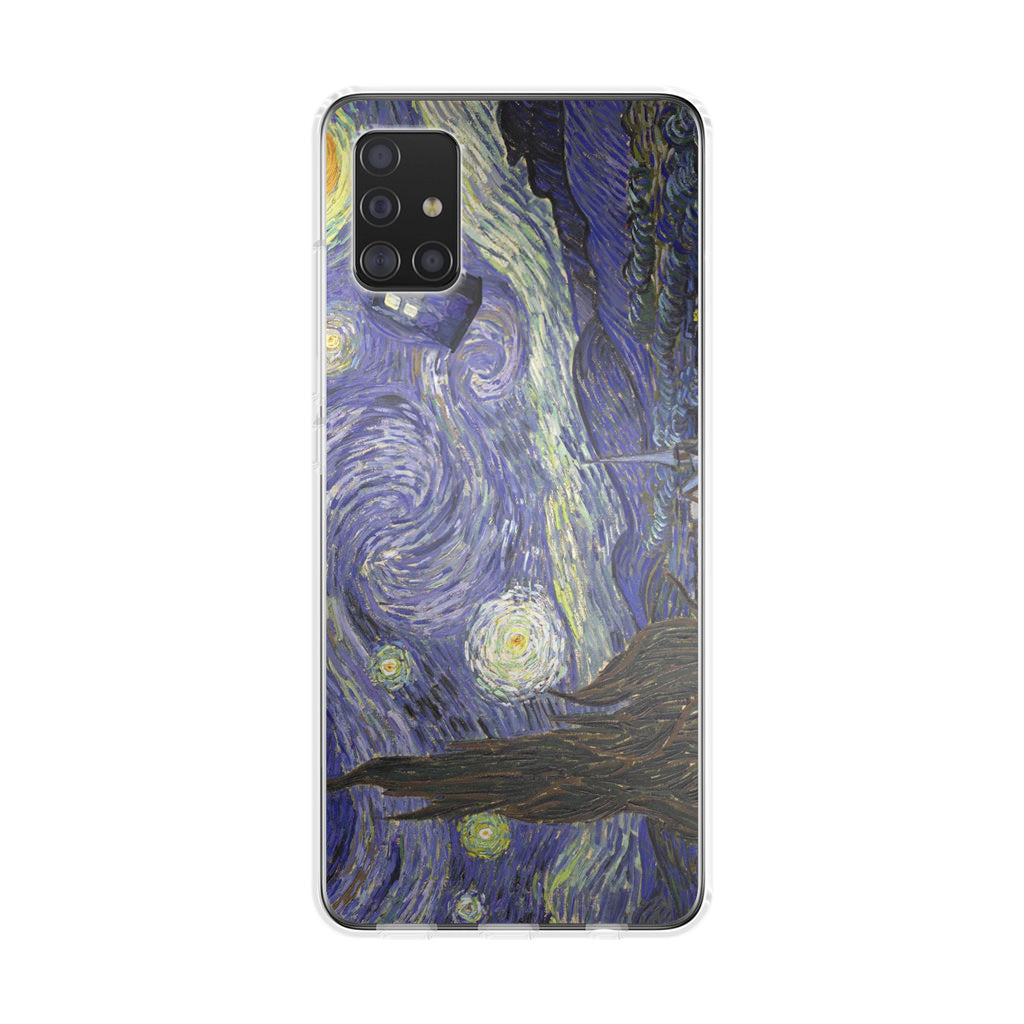 Dr Who Tardis In Van Gogh Starry Night Galaxy A51 / A71 Case