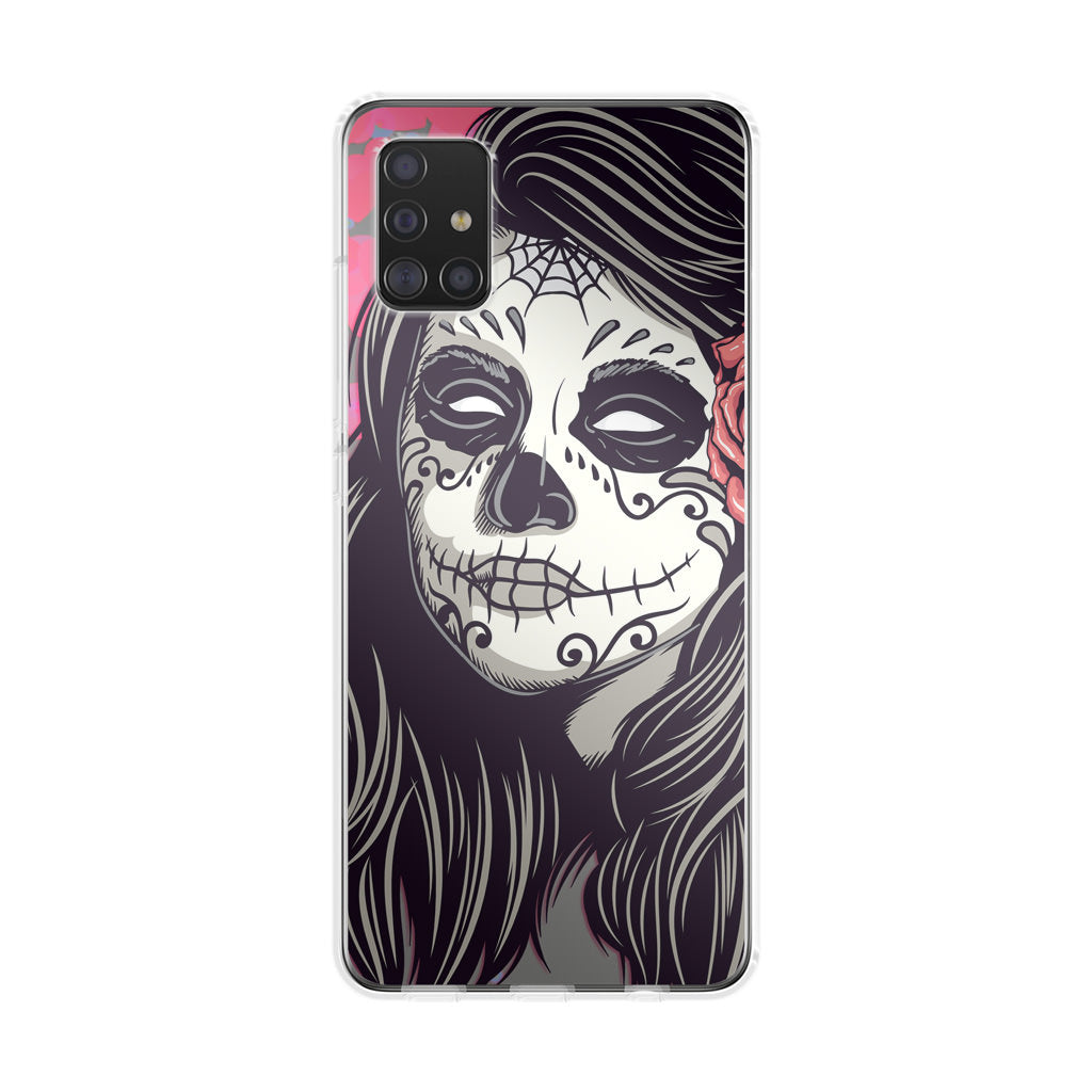 Girl Skull Flower Galaxy A51 / A71 Case