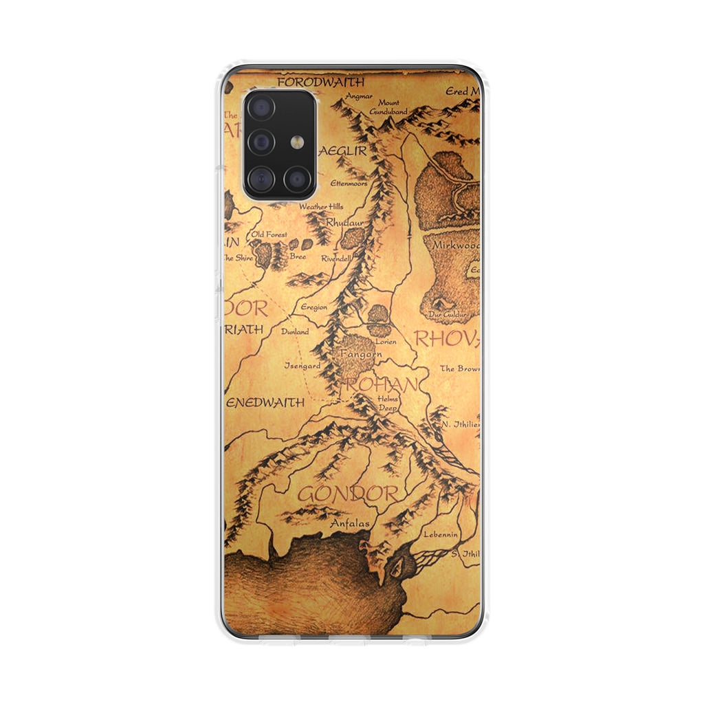 Middle Earth Map Hobbit Galaxy A51 / A71 Case