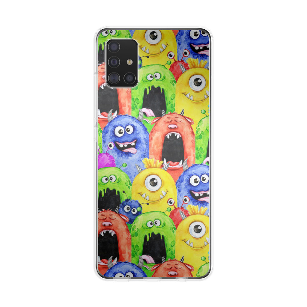 Monster Watercolor Art Galaxy A51 / A71 Case