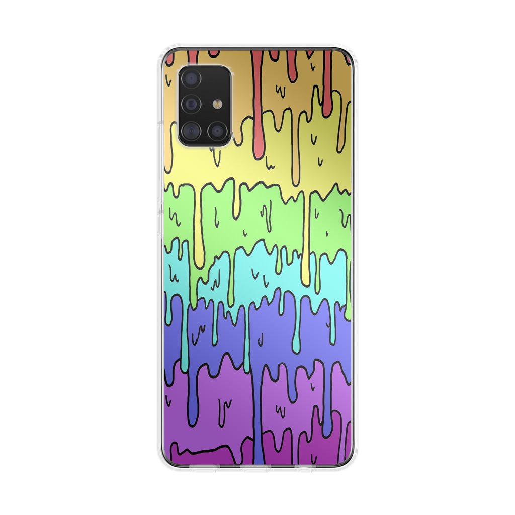 Pastel Kawaii Melting Rainbow Galaxy A51 / A71 Case