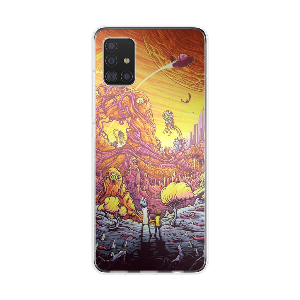 Rick And Morty Alien Planet Galaxy A51 / A71 Case