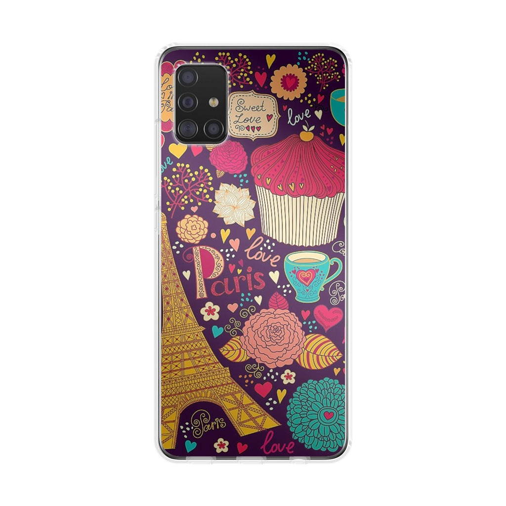 Vintage Love In Paris Galaxy A51 / A71 Case