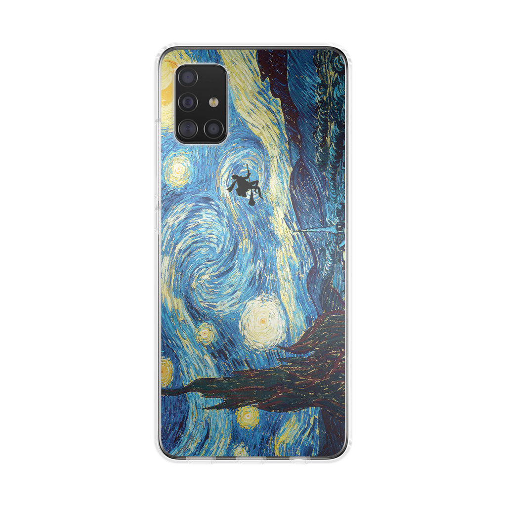 Witch Flying In Van Gogh Starry Night Galaxy A51 / A71 Case