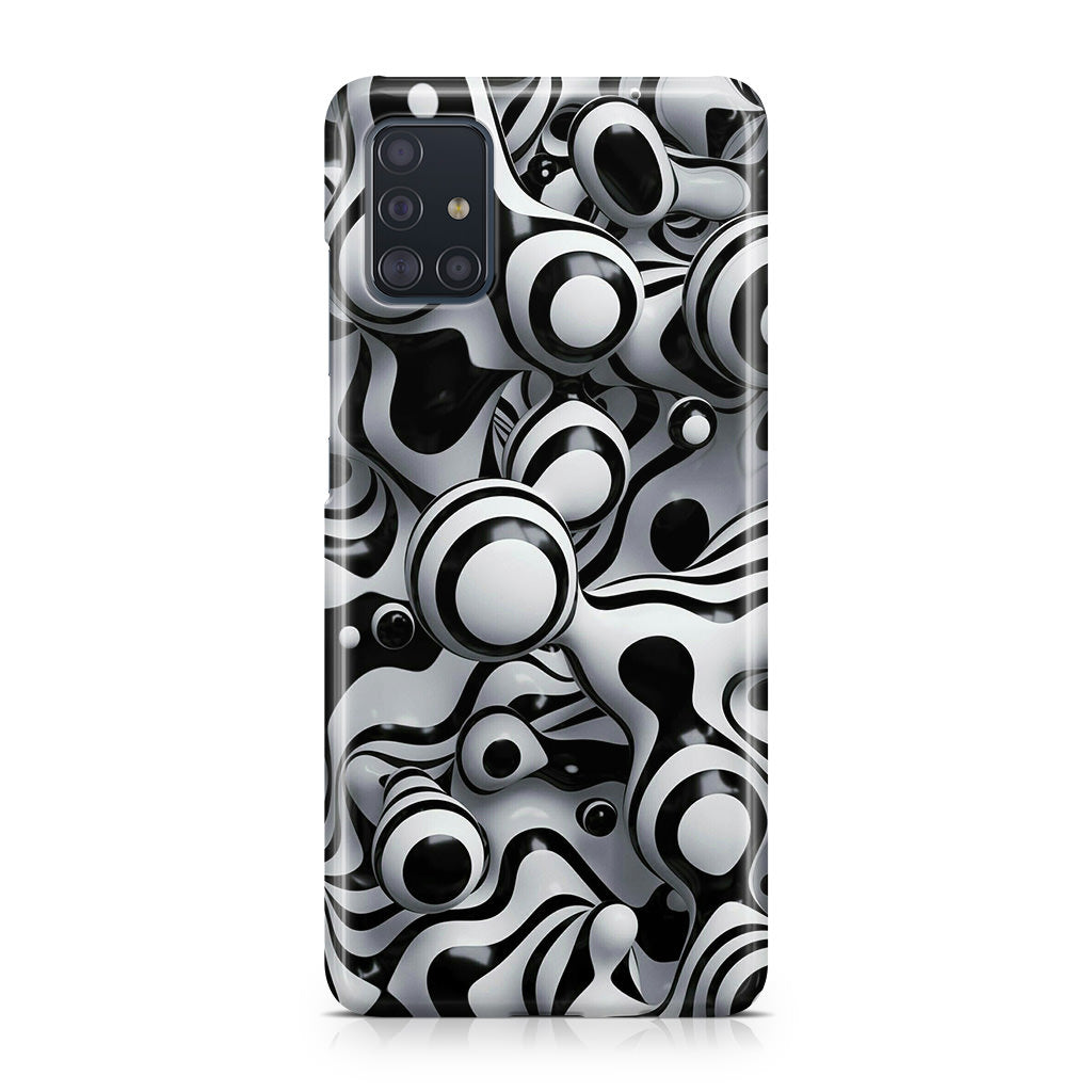 Abstract Art Black White Galaxy A51 / A71 Case