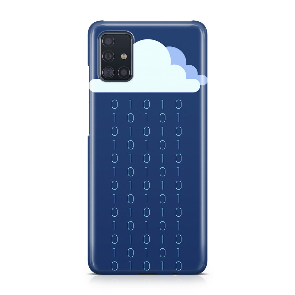 Abstract Binary Minimalist Galaxy A51 / A71 Case