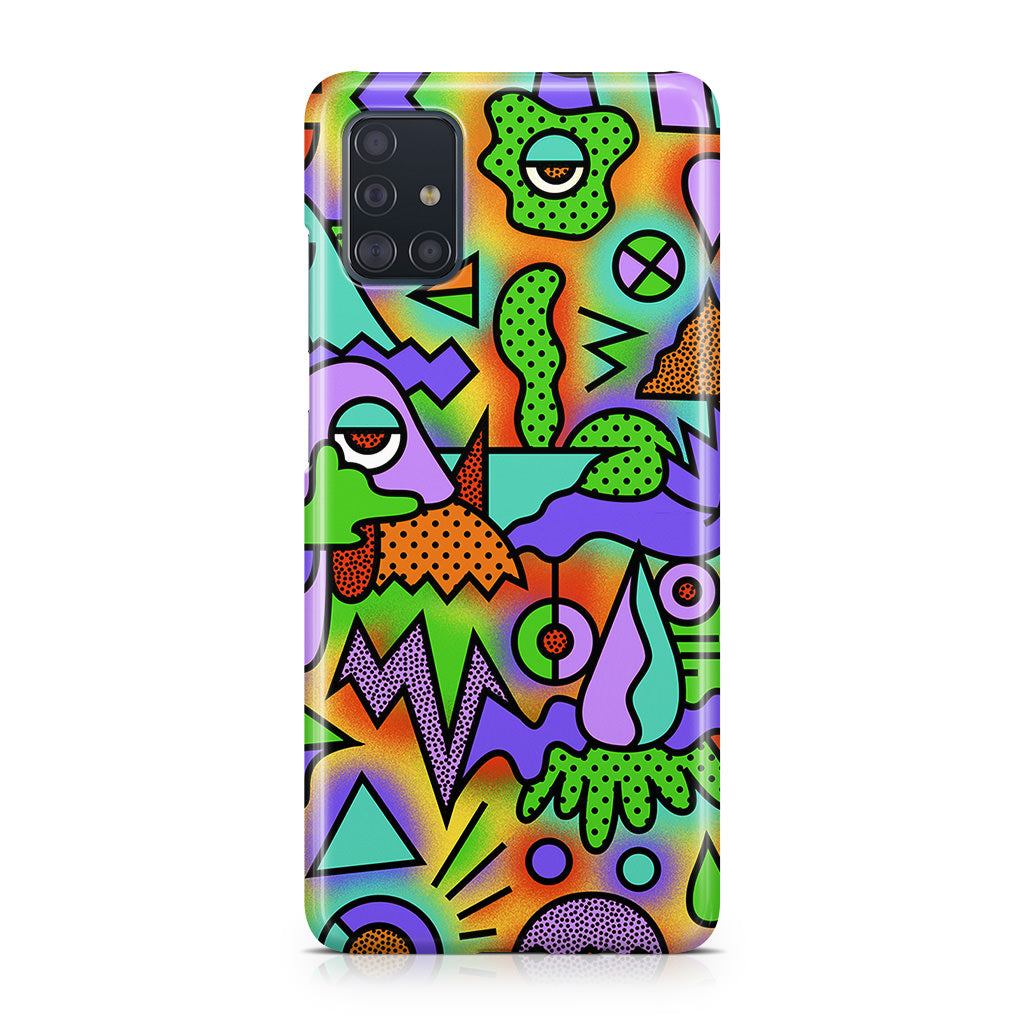 Abstract Colorful Doodle Art Galaxy A51 / A71 Case