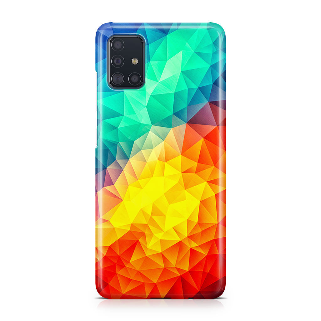 Abstract Multicolor Cubism Painting Galaxy A51 / A71 Case